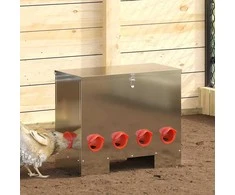 Vištų lesykla 2 pcs Sidabro 60,5 x 29 x 51 cm Cinkuota plienas