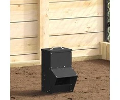 Vištų lesykla Juoda 20 x 25 x 35 cm Šaltai valcuita plienas