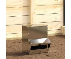 Vištų lesykla Sidabro 20 x 25 x 35 cm Cinkuota plienas