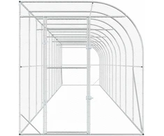 Vištų narvas prie sienos Sidabrinė 600 x 150 x 215 cm