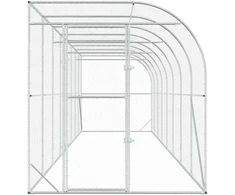Vištų narvas prie sienos Sidabrinė 600 x 150 x 215 cm