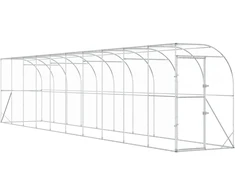 Vištų narvas prie sienos Sidabrinė 600 x 150 x 215 cm