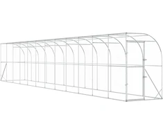 Vištų narvas prie sienos Sidabrinė 600 x 150 x 215 cm