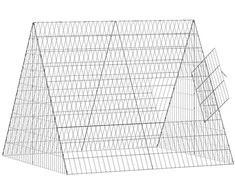 Vištų narvas Sidabro 110 x 100 x 85 cm Cinkuota plienas