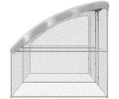 Vištų narvas 2 pcs Sidabro 400 x 200 x 200 cm Plienas ir PE