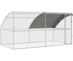 Vištų narvas 2 pcs Sidabro 400 x 200 x 200 cm Plienas ir PE