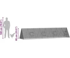 Vištų narvas Sidabrinė 430 x 100 x 85 cm Galvanizuotas plienas
