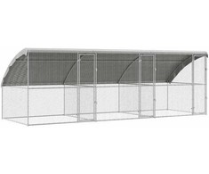 Vištų narvas 3 pcs Sidabro 600 x 200 x 200 cm Cinkuota plienas