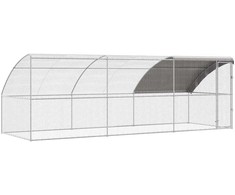 Vištų narvas 3 pcs Sidabro 600 x 200 x 200 cm Plienas ir PE