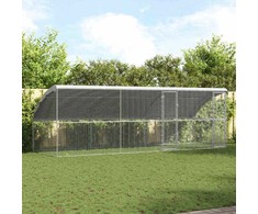 Vištų narvas 3 pcs Sidabro 600 x 200 x 200 cm Cinkuota plienas