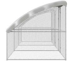 Vištų narvas 3 pcs Sidabro 600 x 200 x 200 cm Plienas ir PE