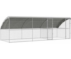 Vištų narvas 3 pcs Sidabro 600 x 200 x 200 cm Cinkuota plienas