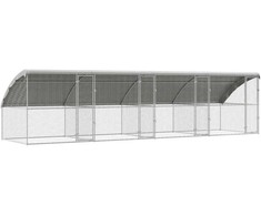 Vištų narvas 4 pcs Sidabro 800 x 200 x 200 cm Cinkuota plienas