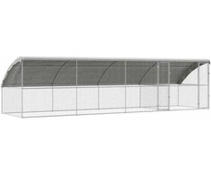 Vištų narvas 4 pcs Sidabro 800 x 200 x 200 cm Cinkuota plienas