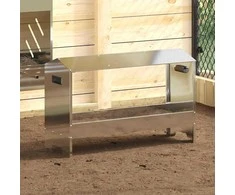 Vištų šėrimo iškas Sidabro 81 x 32 x 53,5 cm Cinkuota plienas