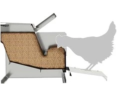 Vištų treadle šėrykla Sidabro 50 x 40 x 29 cm Cinkuota plienas