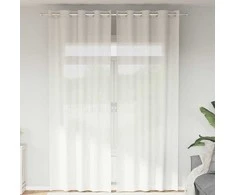 Voile užuolaidos su įvorėmis, 2vnt., baltos spalvos
