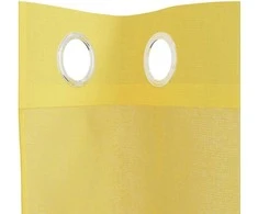 Voile užuolaidos su įvorėmis, 2vnt., geltonos spalvos