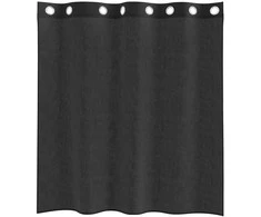 Voile užuolaidos su įvorėmis, 2vnt., juodos spalvos, 140x140cm