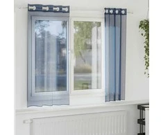 Voile užuolaidos su įvorėmis, 2vnt., karališka mėlyna