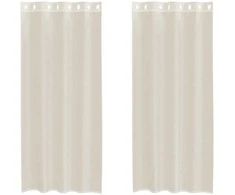Voile užuolaidos su įvorėmis, 2vnt., kreminės, 140x245cm