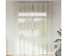 Voile užuolaidos su įvorėmis, 2vnt., kreminės, 140x300cm