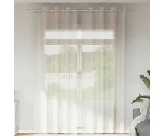 Voile užuolaidos su įvorėmis, 2vnt., kreminės, 140x260cm