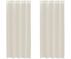 Voile užuolaidos su įvorėmis, 2vnt., kreminės, 140x225cm
