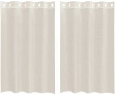 Voile užuolaidos su įvorėmis, 2vnt., kreminės, 140x175cm