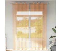 Voile užuolaidos su įvorėmis, 2vnt., oranžinis, 140x260cm