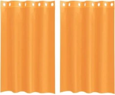 Voile užuolaidos su įvorėmis, 2vnt., oranžinis, 140x175cm