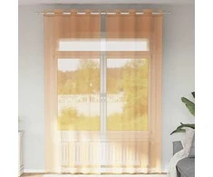 Voile užuolaidos su įvorėmis, 2vnt., oranžinis, 140x300cm