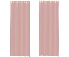 Voile užuolaidos su įvorėmis, 2vnt., rožinės spalvos, 140x260cm