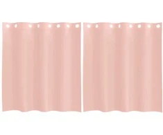 Voile užuolaidos su įvorėmis, 2vnt., rožinės spalvos, 140x140cm