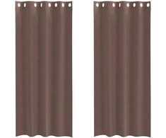 Voile užuolaidos su įvorėmis, 2vnt., rudos spalvos, 140x225cm