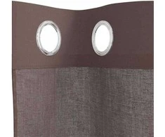 Voile užuolaidos su įvorėmis, 2vnt., rudos spalvos, 140x300cm