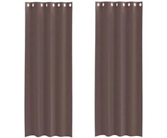 Voile užuolaidos su įvorėmis, 2vnt., rudos spalvos, 140x260cm