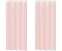 Voile užuolaidos su įvorėmis, 2vnt., šviesiai rožinė, 140x245cm