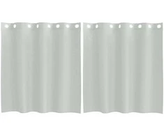 Voile užuolaidos su įvorėmis, 2vnt., šviesiai pilkas, 140x140cm