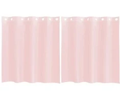Voile užuolaidos su įvorėmis, 2vnt., šviesiai rožinė, 140x140cm