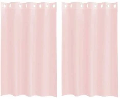 Voile užuolaidos su įvorėmis, 2vnt., šviesiai rožinė, 140x175cm