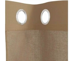 Voile užuolaidos su įvorėmis, 2vnt., šviesiai rudos spalvos