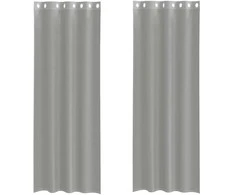 Voile užuolaidos su įvorėmis, 2vnt., šviesiai pilkas, 140x260cm