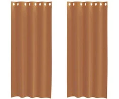Voile užuolaidos su įvorėmis, 2vnt., terakota spalvos
