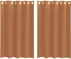 Voile užuolaidos su įvorėmis, 2vnt., terakota spalvos