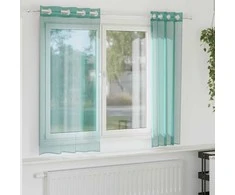 Voile užuolaidos su įvorėmis, 2vnt., turkio spalvos