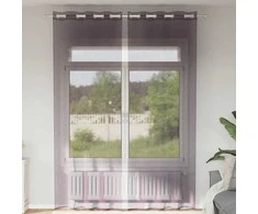Voile užuolaidos su įvorėmis, 2vnt., violetinės sp., 140x300cm