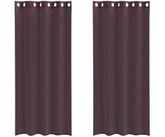Voile užuolaidos su įvorėmis, 2vnt., violetinės sp., 140x225cm