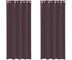 Voile užuolaidos su įvorėmis, 2vnt., violetinės sp., 140x245cm
