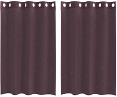 Voile užuolaidos su įvorėmis, 2vnt., violetinės sp., 140x175cm